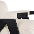 Fauteuil Cooper witte chenille (Bergen 900 witte chenille)
