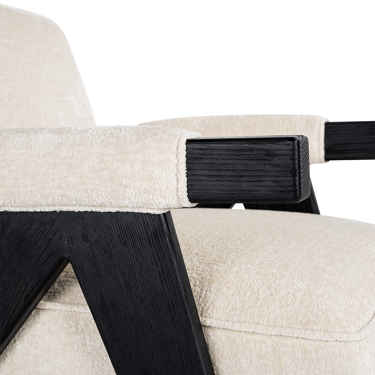 Fauteuil Cooper witte chenille (Bergen 900 witte chenille)
