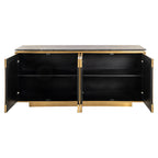 Dressoir Finsbury 4-deurs (Zwart/goud)