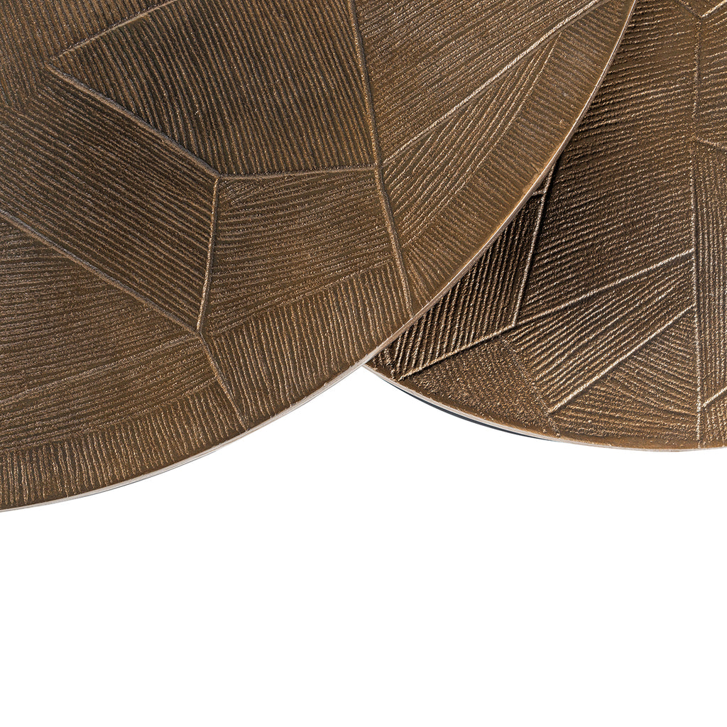 Salontafel Tulum set van 2 (Geborsteld Goud)