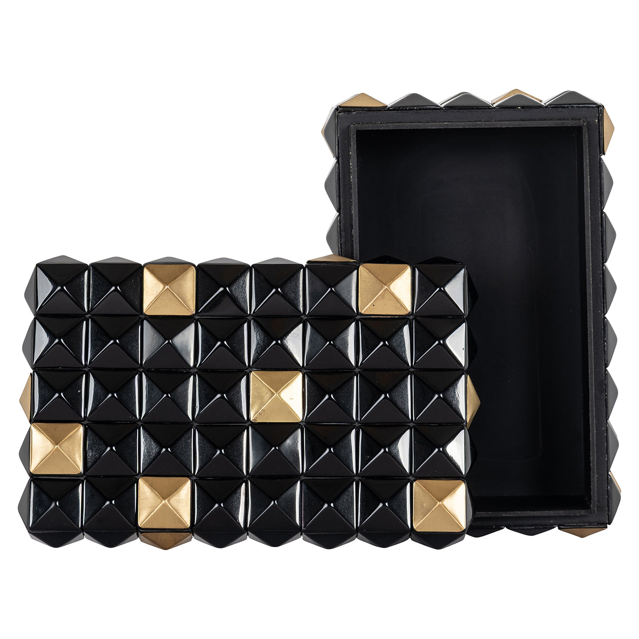Opbergbox Velicia (Zwart/goud)