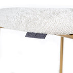 Counterstoel Xenia wit bouclé / geborsteld goud (Copenhagen 900 Bouclé White)