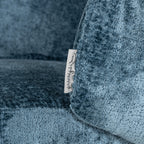 Stoel Amphara blauw chenille brandvertragend (Bergen 601 blauw chenille)