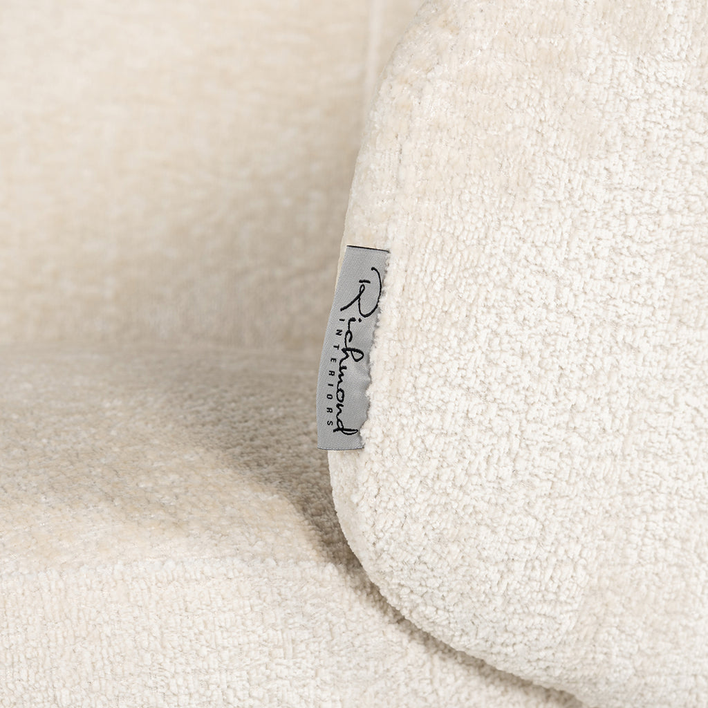 Stoel Amphara wit chenille brandvertragend (FR-Bergen 900 wit chenille)