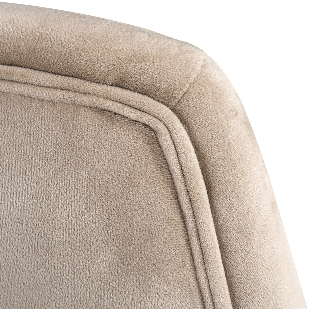 Draaifauteuil Nora khaki fluweel (Quartz Khaki 903)