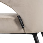 Stoel Xandra khaki fluweel (Quartz Khaki 903)