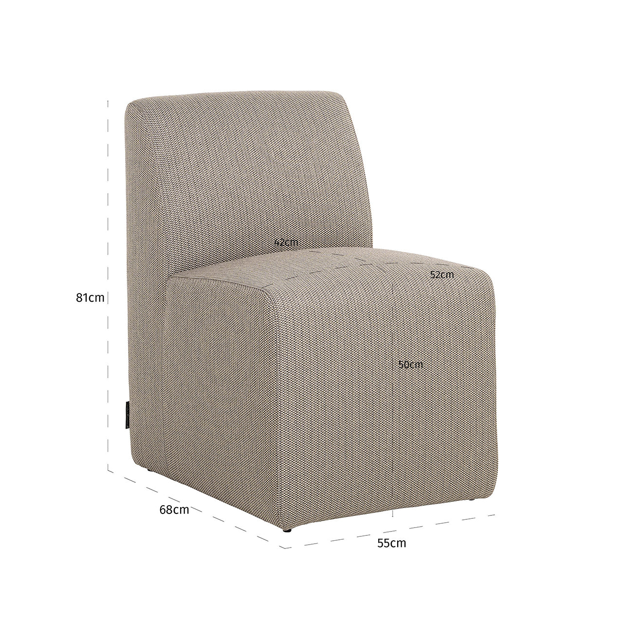 Buiteneetkamerstoel Riva taupe (22085 Taupe)