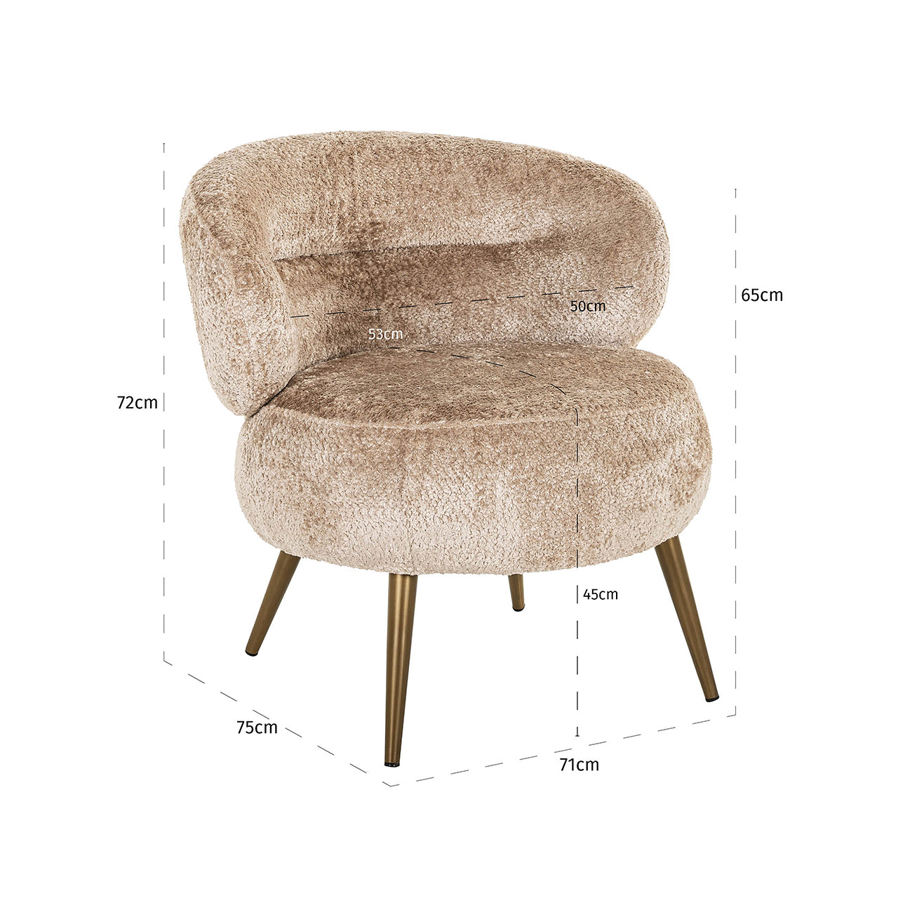 Fauteuil Sabor schapen natuur (Schapen 01 natuur)