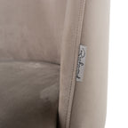 Stoel Alicia khaki fluweel brandvertragend (FR-Quartz 903 Khaki)