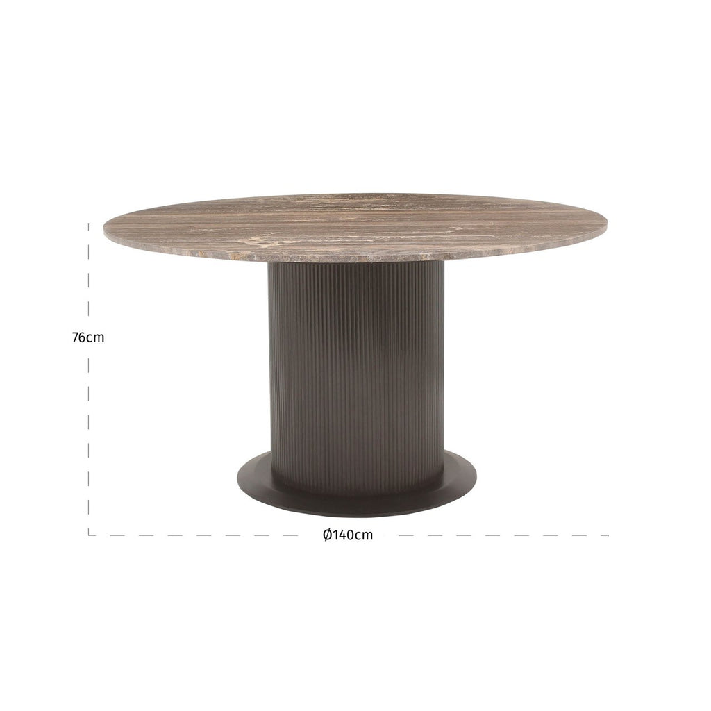 Eettafel Russo bruin 140Ø