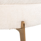 Fauteuil Venus witte chenille (Bergen 900 witte chenille)