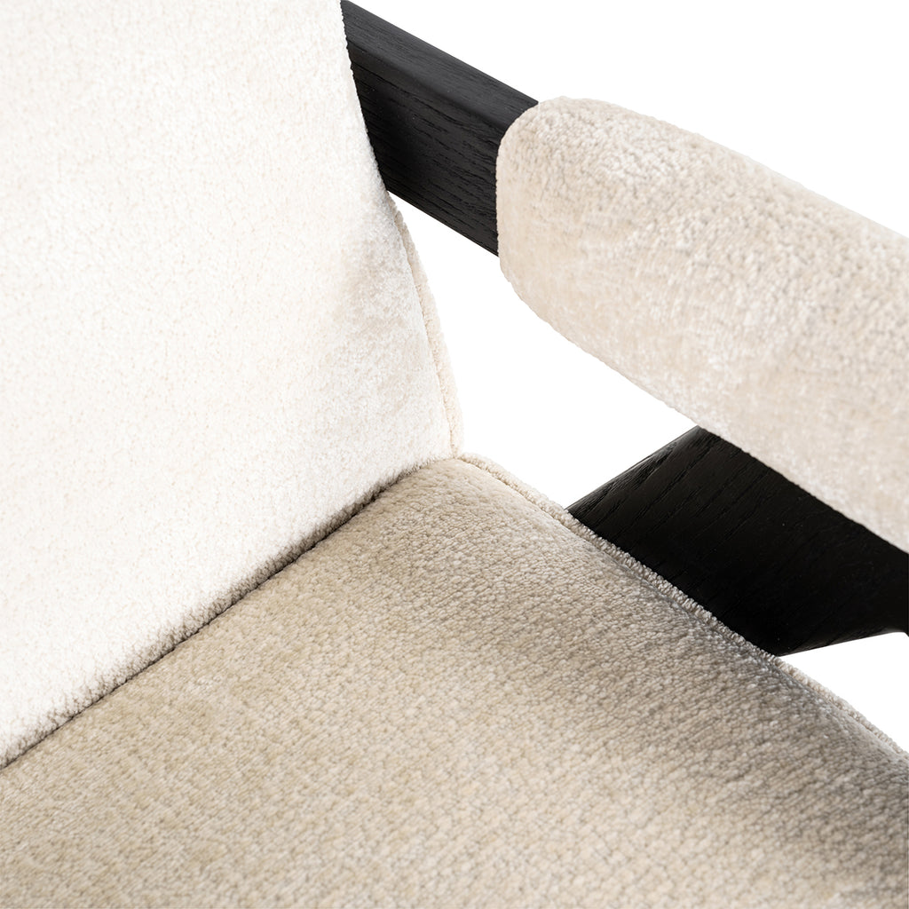 Fauteuil Cooper witte chenille (Bergen 900 witte chenille)