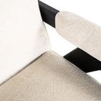 Fauteuil Cooper witte chenille (Bergen 900 witte chenille)
