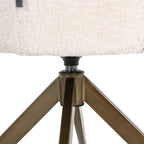 Draaistoel Aline wit chenille brandvertragend (FR-Bergen 900 wit chenille)
