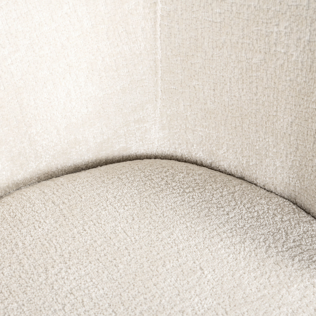 Stoel Amphara wit chenille brandvertragend (FR-Bergen 900 wit chenille)