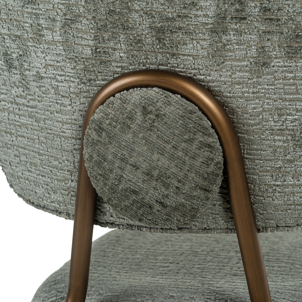 Counterstoel Xenia thyme fusion / geborstelde gouden poten (Fusion thyme 206)