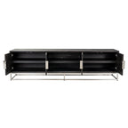 TV-meubel Blackbone zilver 4-deuren 220 (Zwart rustiek)