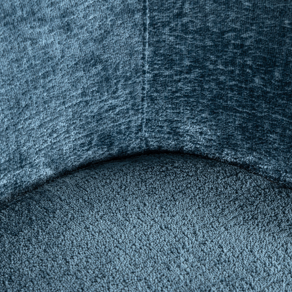 Stoel Amphara blauw chenille brandvertragend (Bergen 601 blauw chenille)