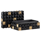 Opbergbox Velicia (Zwart/goud)