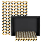 Opbergbox Frences set van 2 (Zwart/goud)