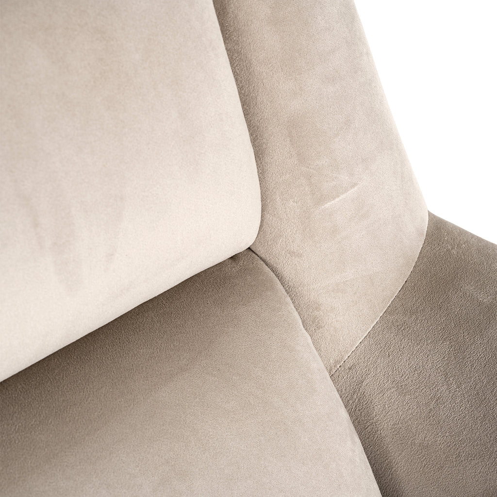 Draaifauteuil Nora khaki fluweel (Quartz Khaki 903)