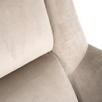 Draaifauteuil Nora khaki fluweel (Quartz Khaki 903)