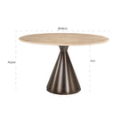Eettafel Montgommery 130Ø (Beige)