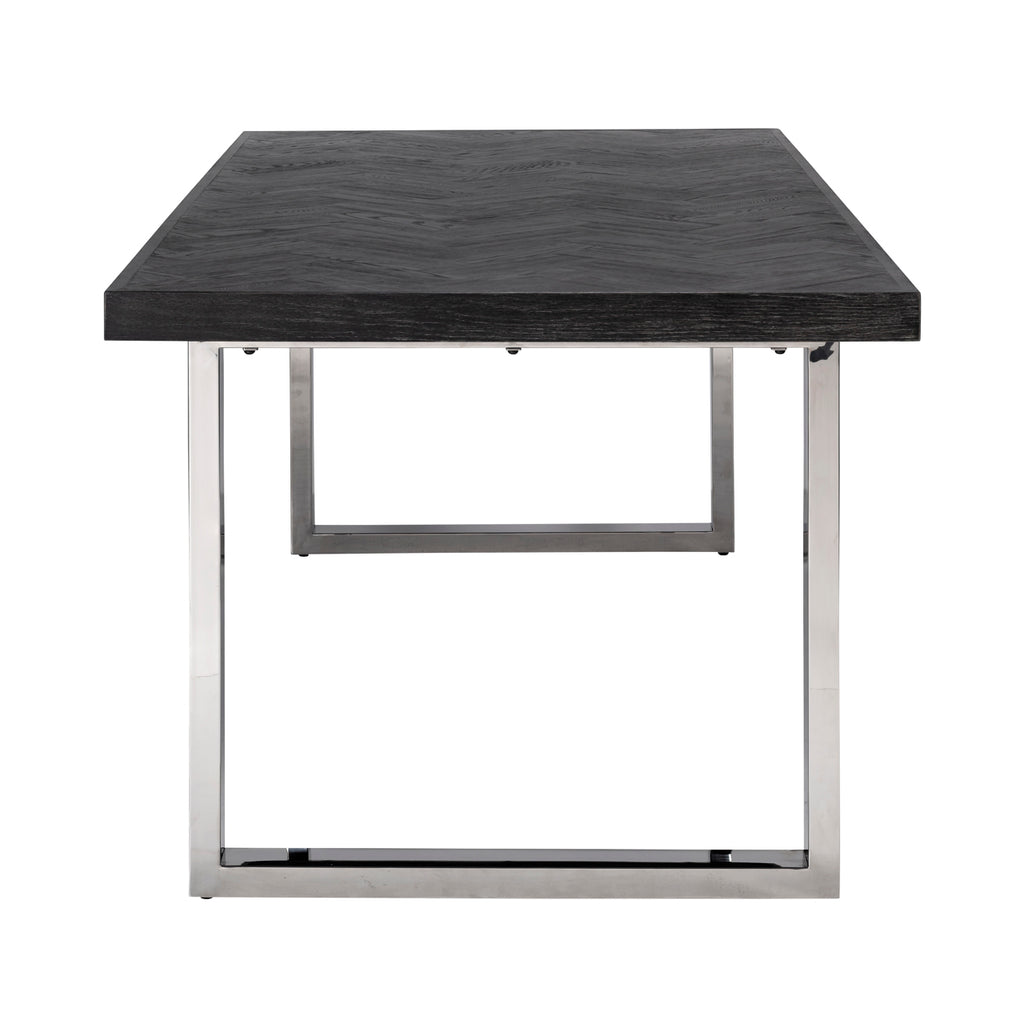 Eettafel Blackbone Silver zwart rustiek 220"