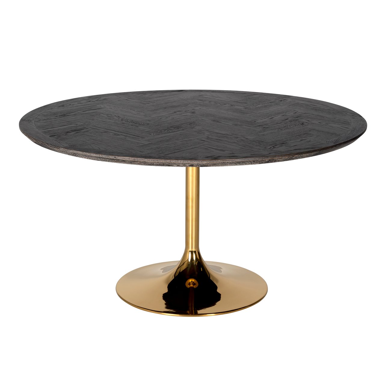 Eettafel Blackbone Gold zwart rustiek 140Ø