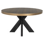 Eettafel Bloomville 140Ø (Zwart/goud)