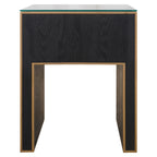 Nachtkastje Bloomville 1-lade incl. glas (Bruin)