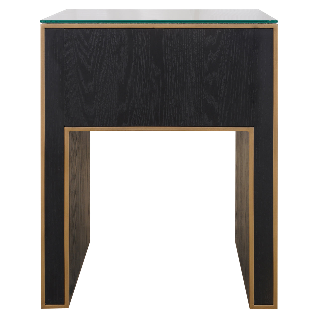 Nachtkastje Bloomville 1-lade incl. glas (Bruin)