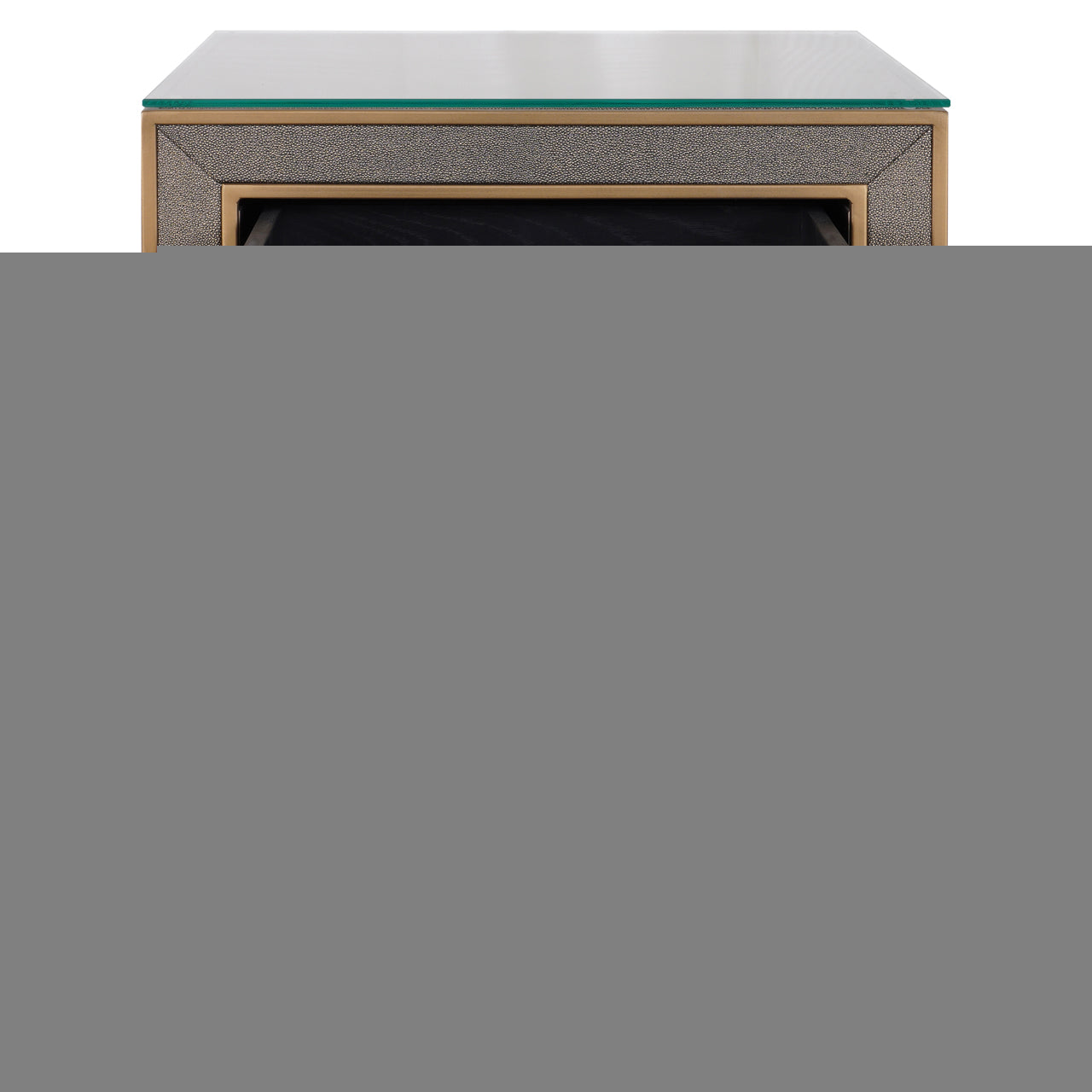 Nachtkastje Bloomville 1-lade incl. glas (Bruin)