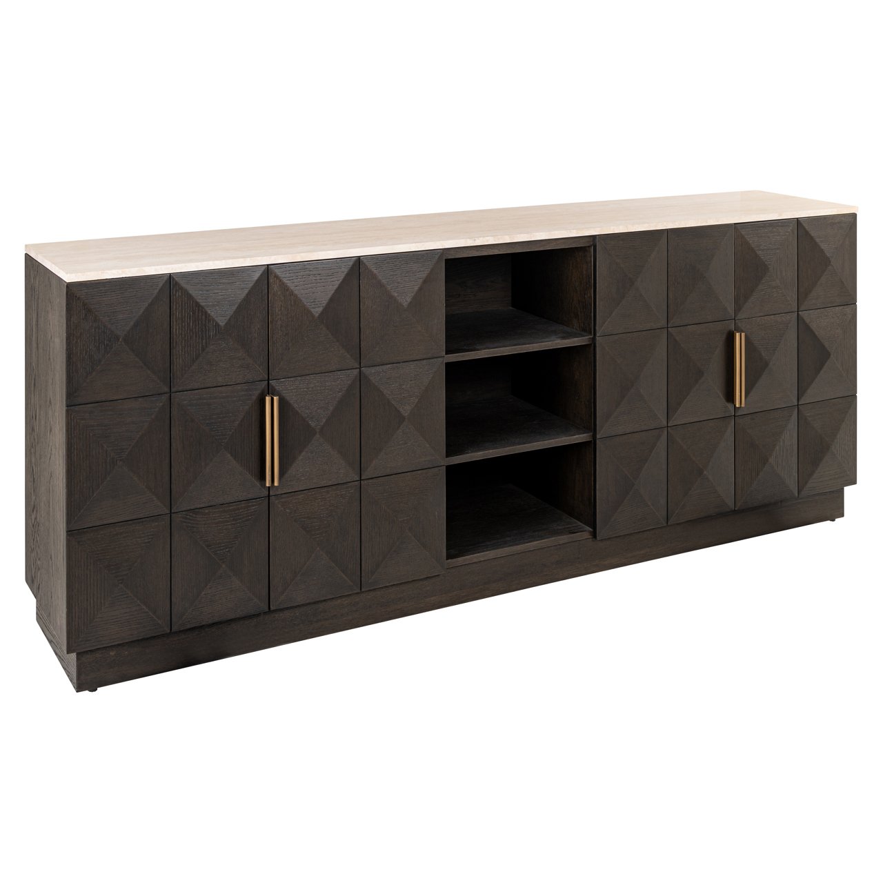 Dressoir Claremont bruin 4 deuren 2 planken