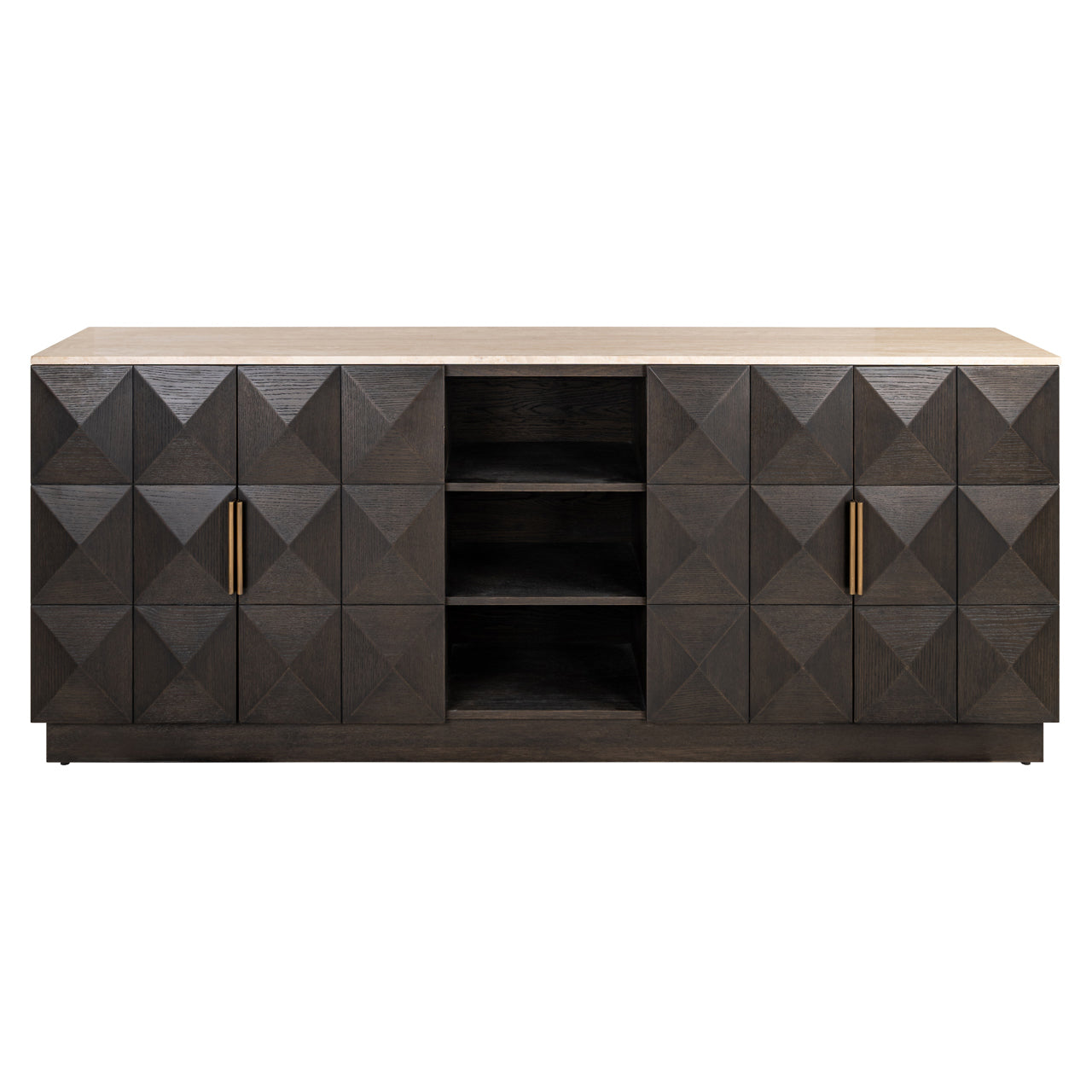 Dressoir Claremont bruin 4 deuren 2 planken