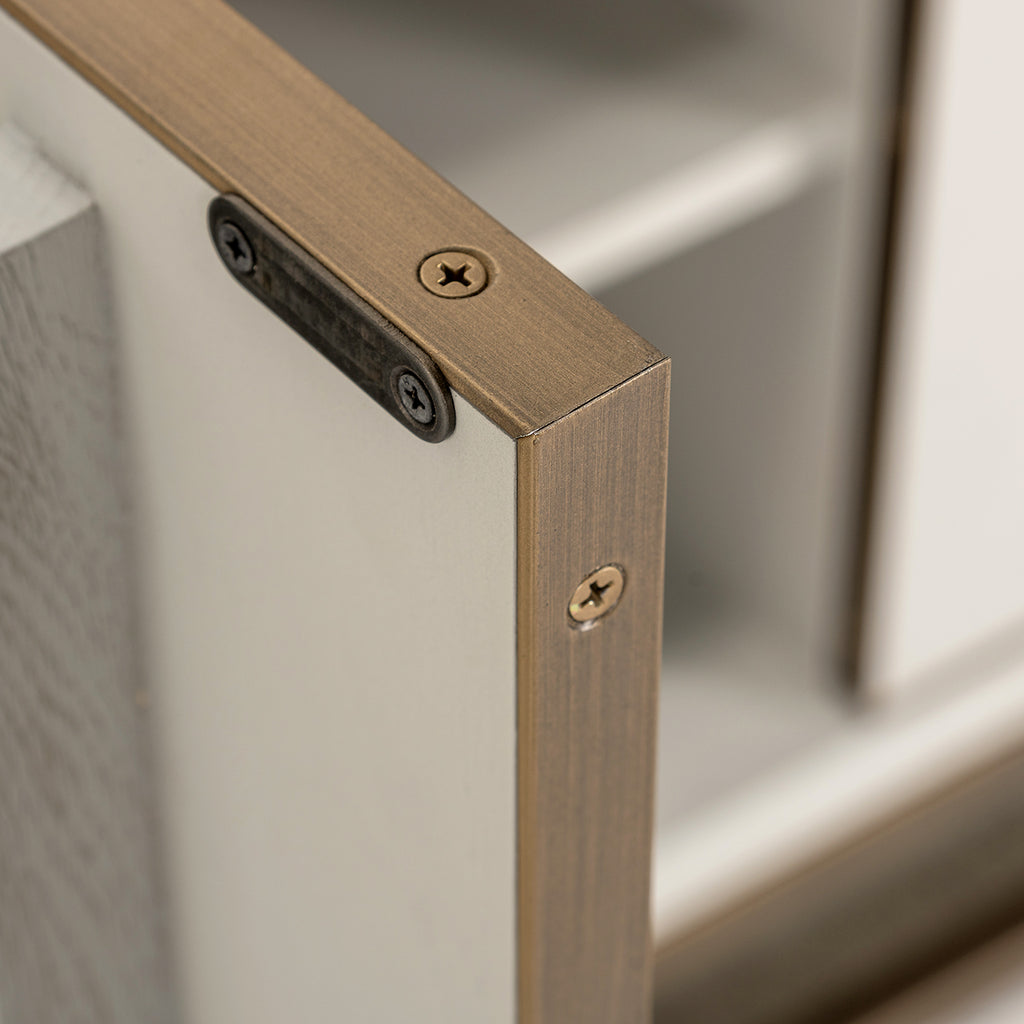 Dressoir Whitebone messing 4-deuren (Verona Grijs)