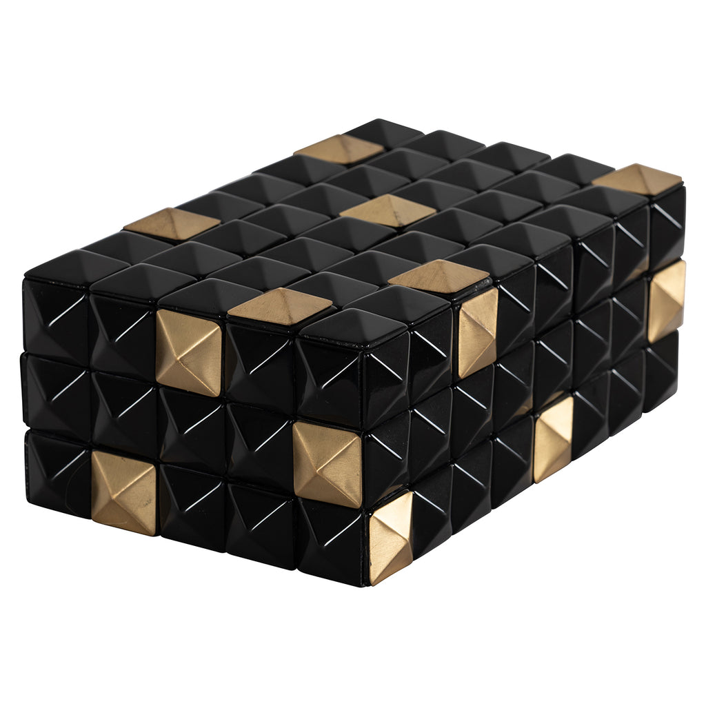 Opbergbox Velicia (Zwart/goud)