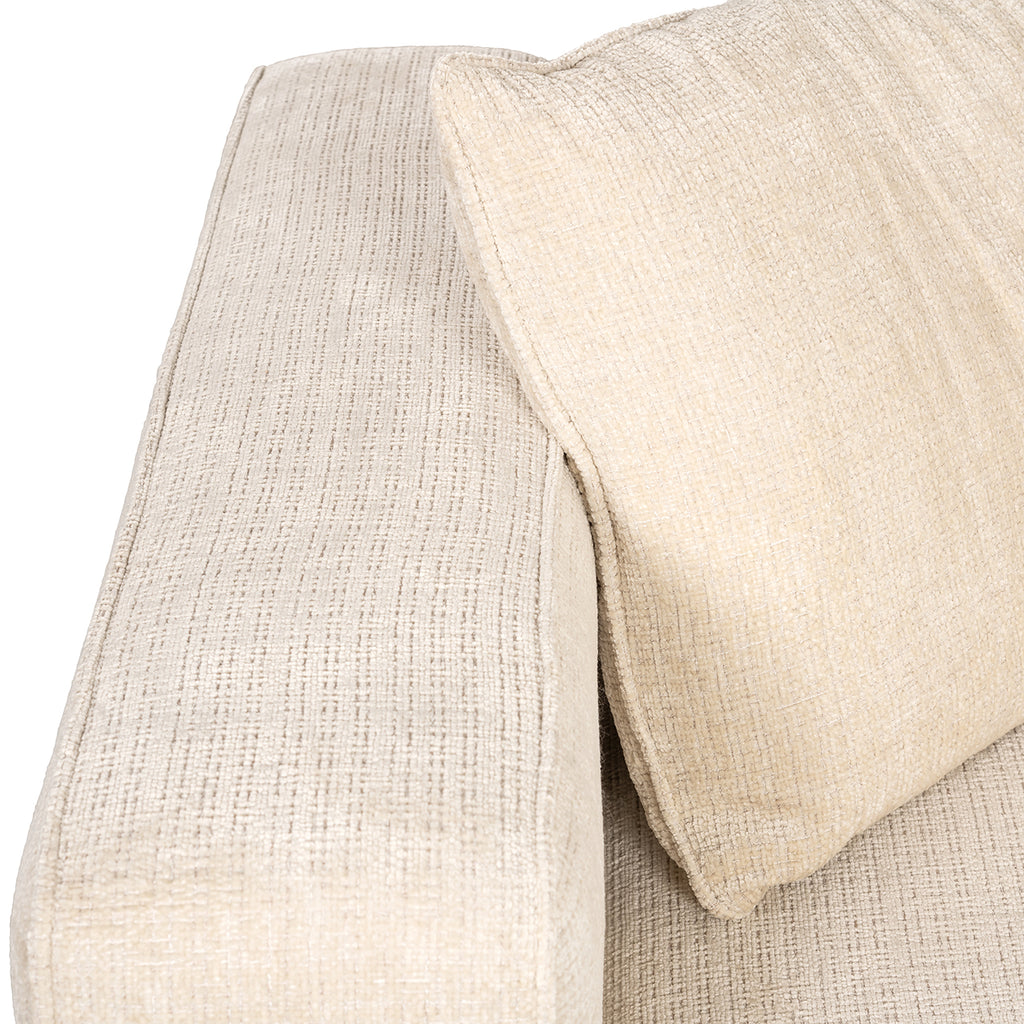 Hoekbank Lusso beige chenille (Niagara 902 beige Chenille)