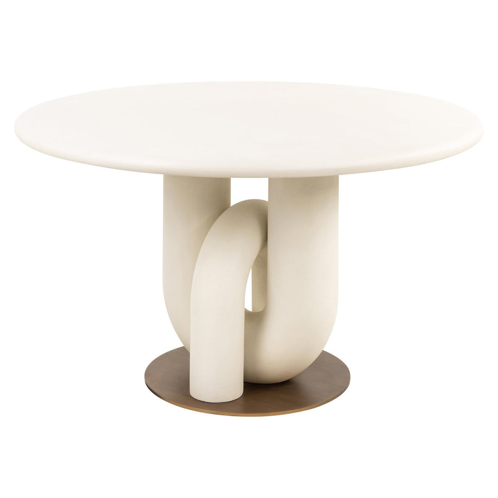Eettafel Winslow wit 135Ø