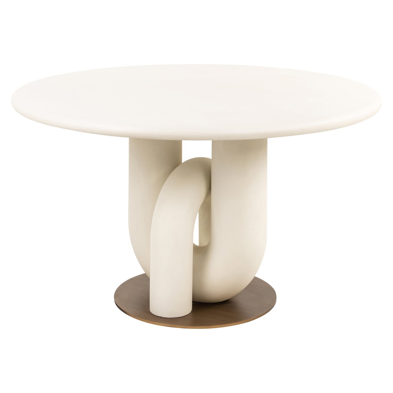 Eettafel Winslow wit 135Ø