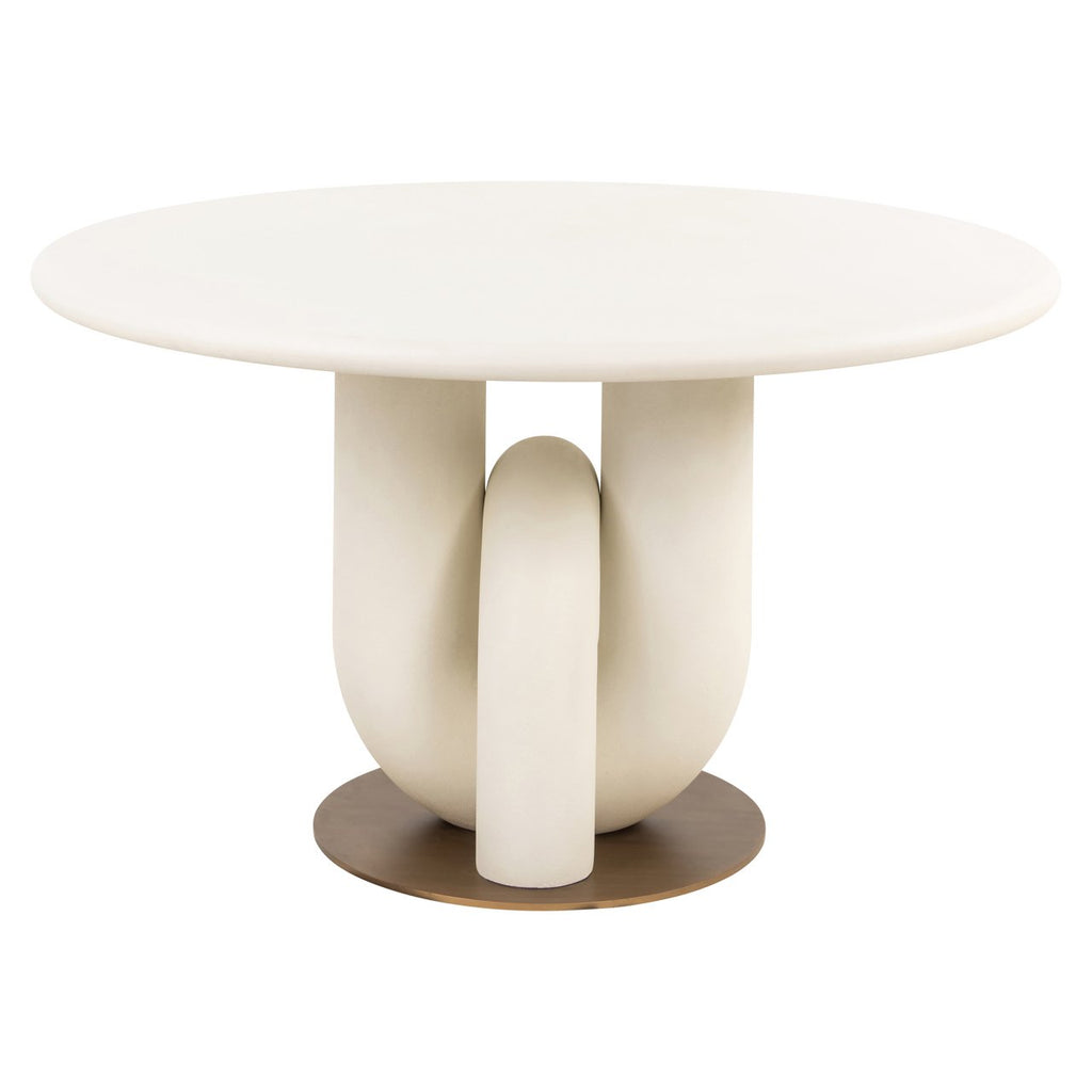 Eettafel Winslow wit 135Ø