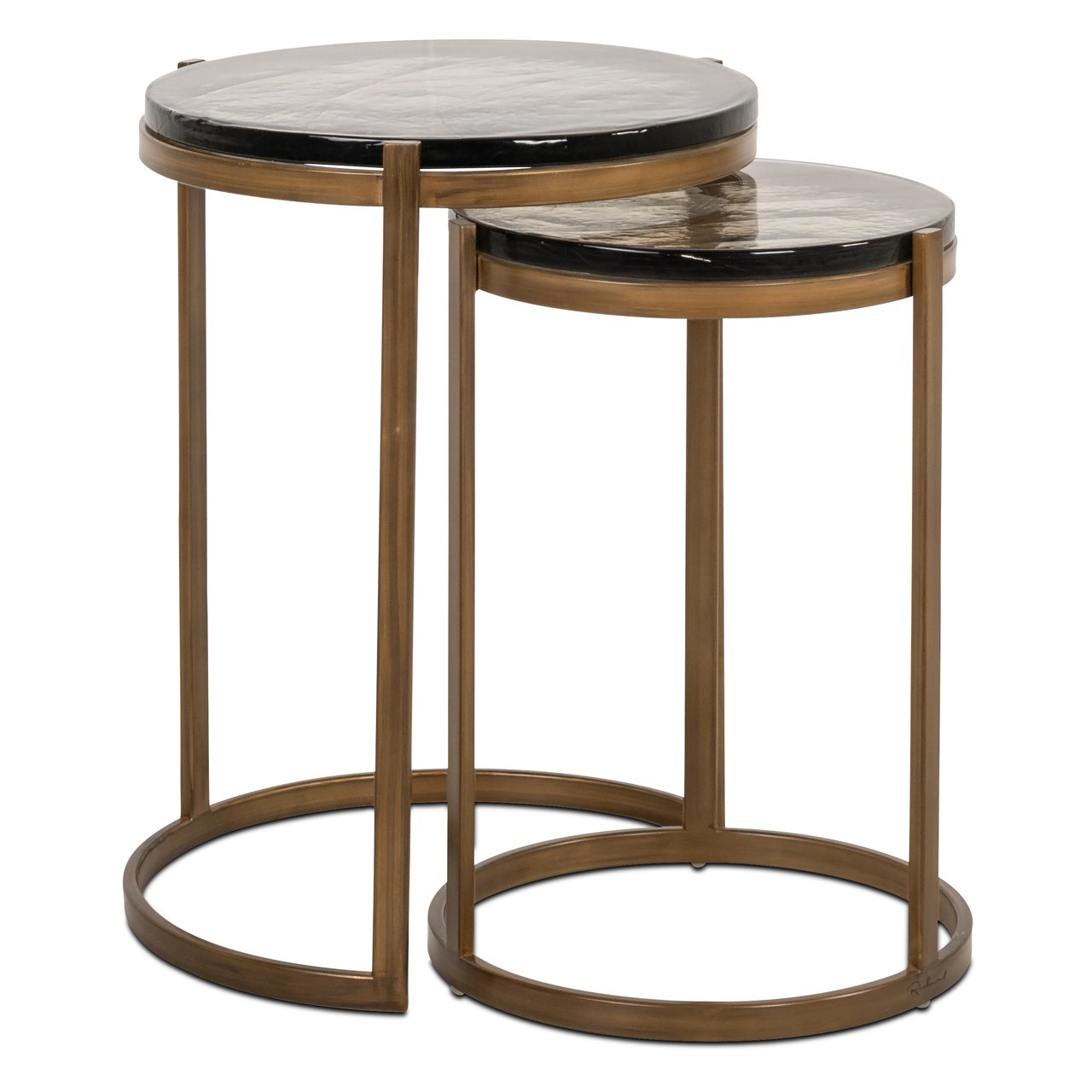 Bijzettafel Cleo goud (Set van 2)