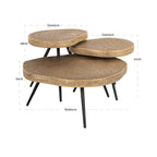 Salontafel Symba brons (Set van 3)