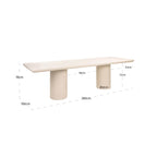 Eettafel Urban Bloom 280 binnen/buiten (Zandsteen)