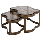 Salontafel Fairfield messing antiek (Set van 2)
