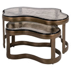 Salontafel Fairfield messing antiek (Set van 2)