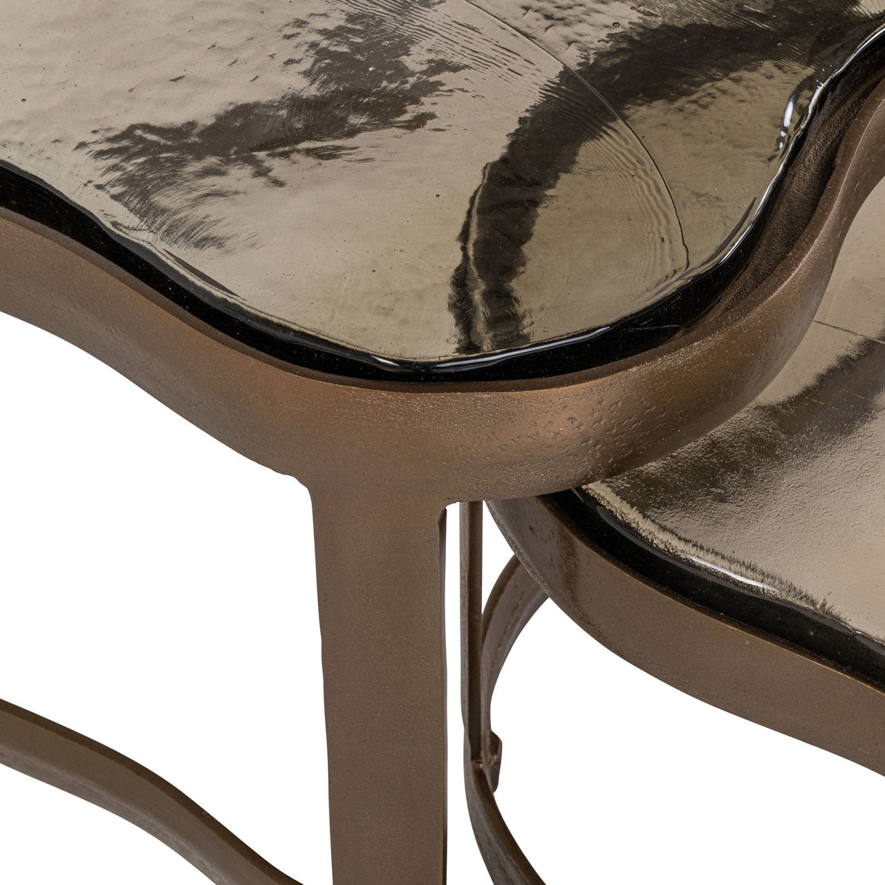 Salontafel Fairfield messing antiek (Set van 2)