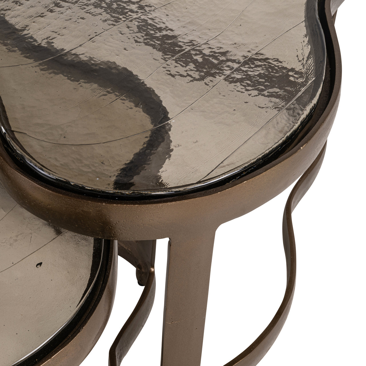 Salontafel Fairfield messing antiek (Set van 2)