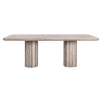 Eettafel Nebula grijs 225 faux travertijn