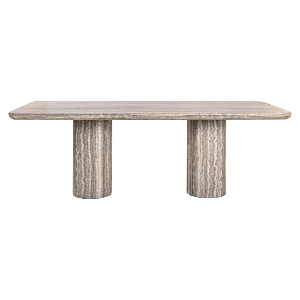 Eettafel Nebula grijs 225 faux travertijn